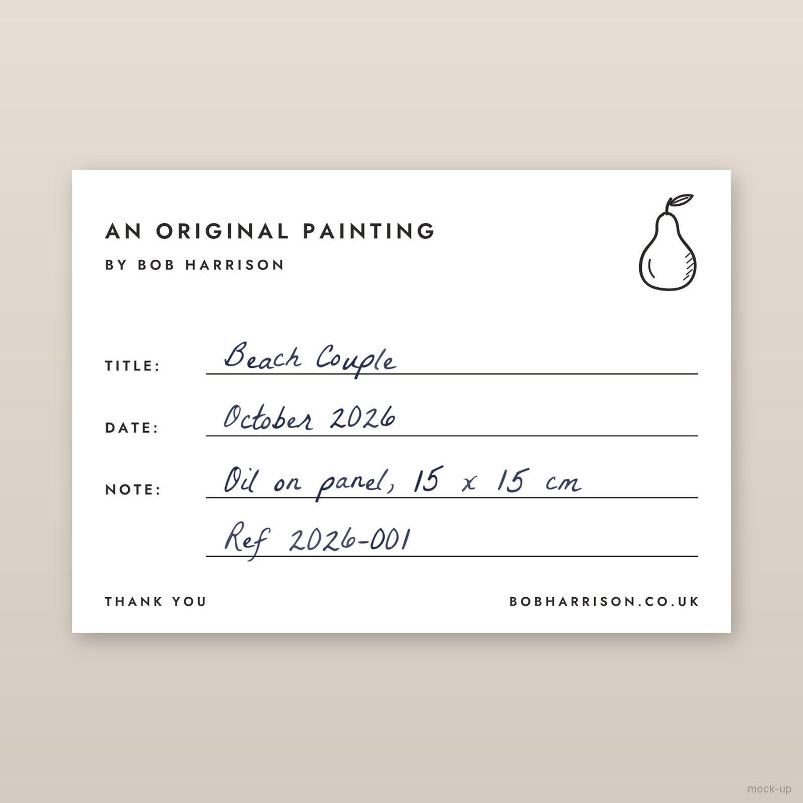 Beach Couple: certificate of authenticity