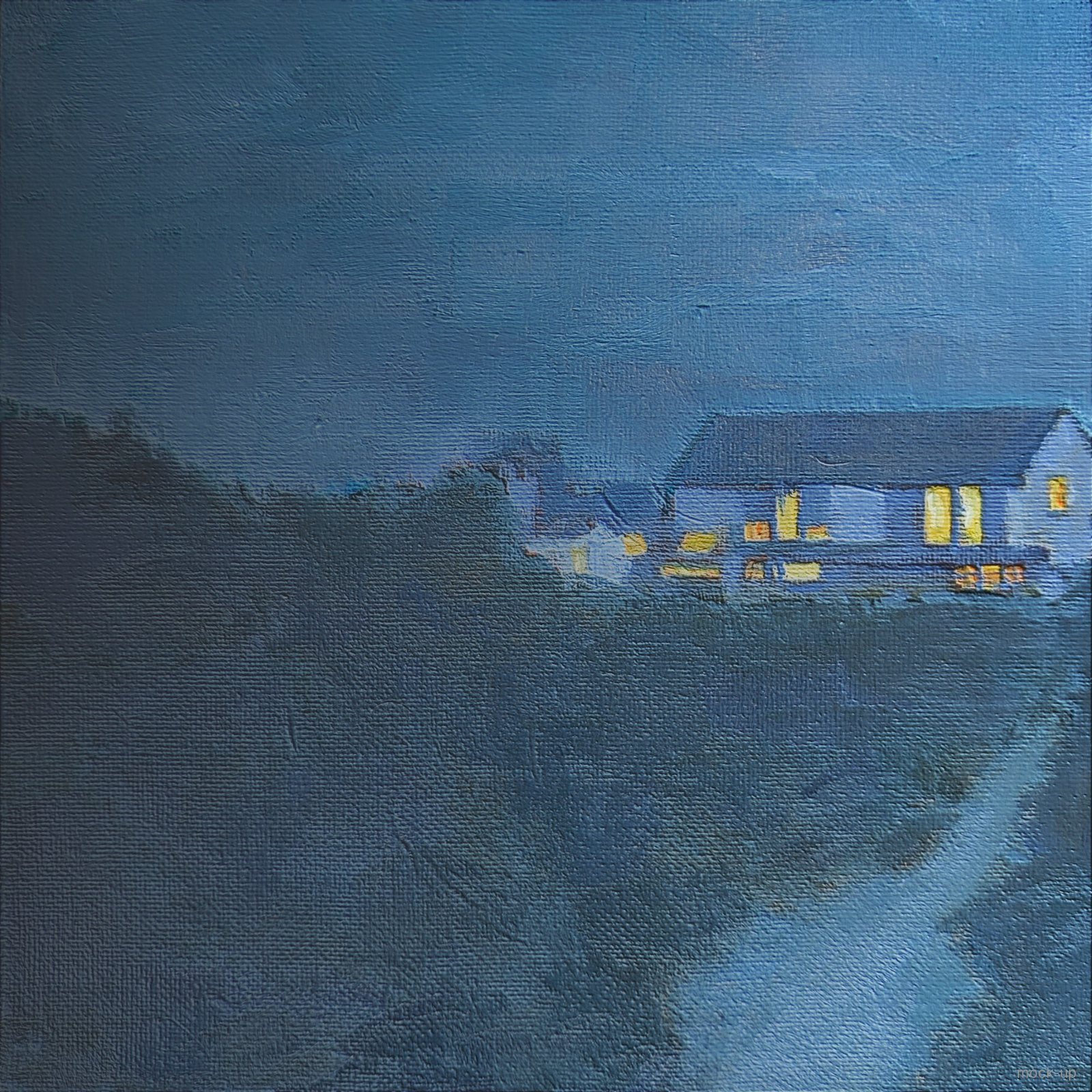 Welsh House: low light across the brushwork