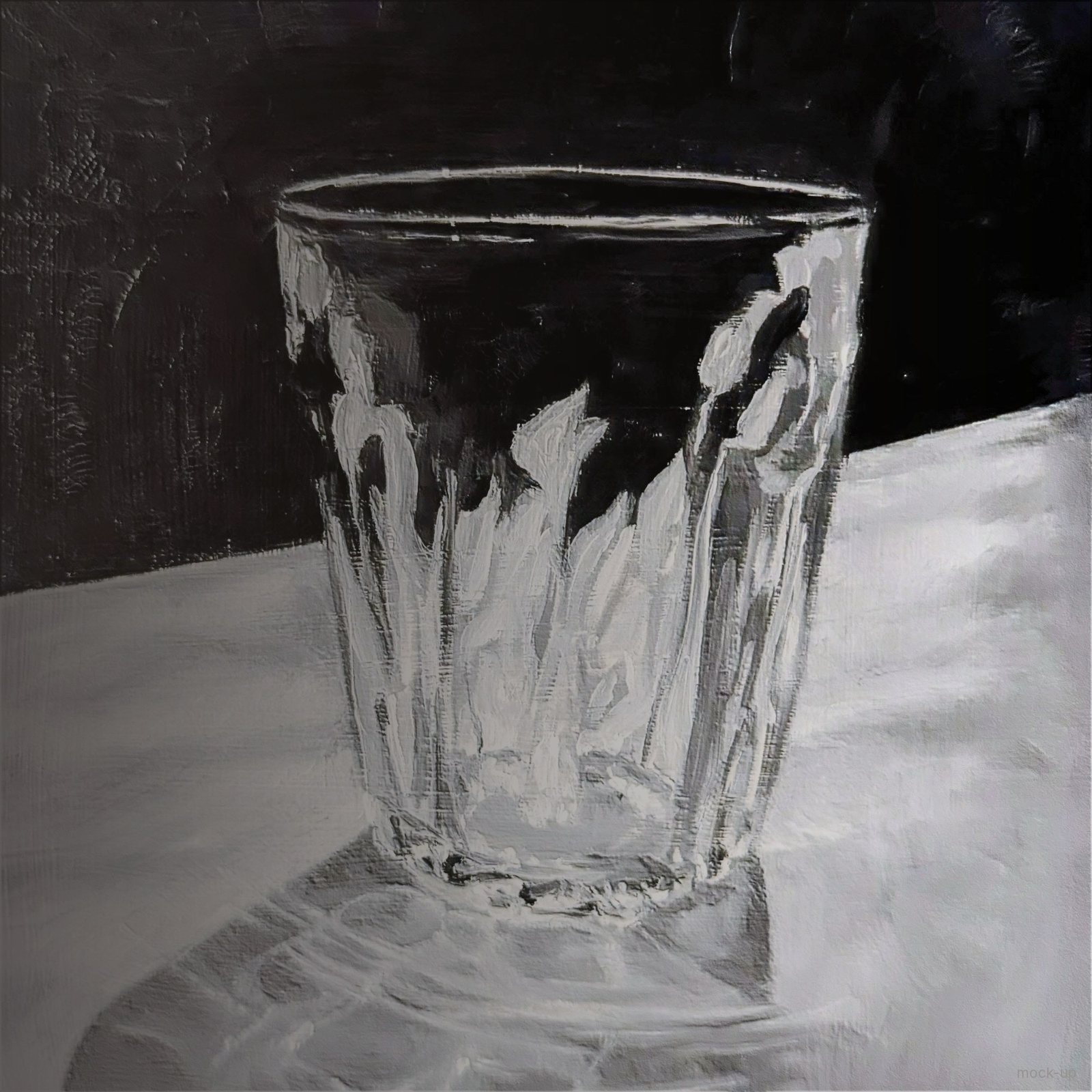 Tumbler: low light across the brushwork