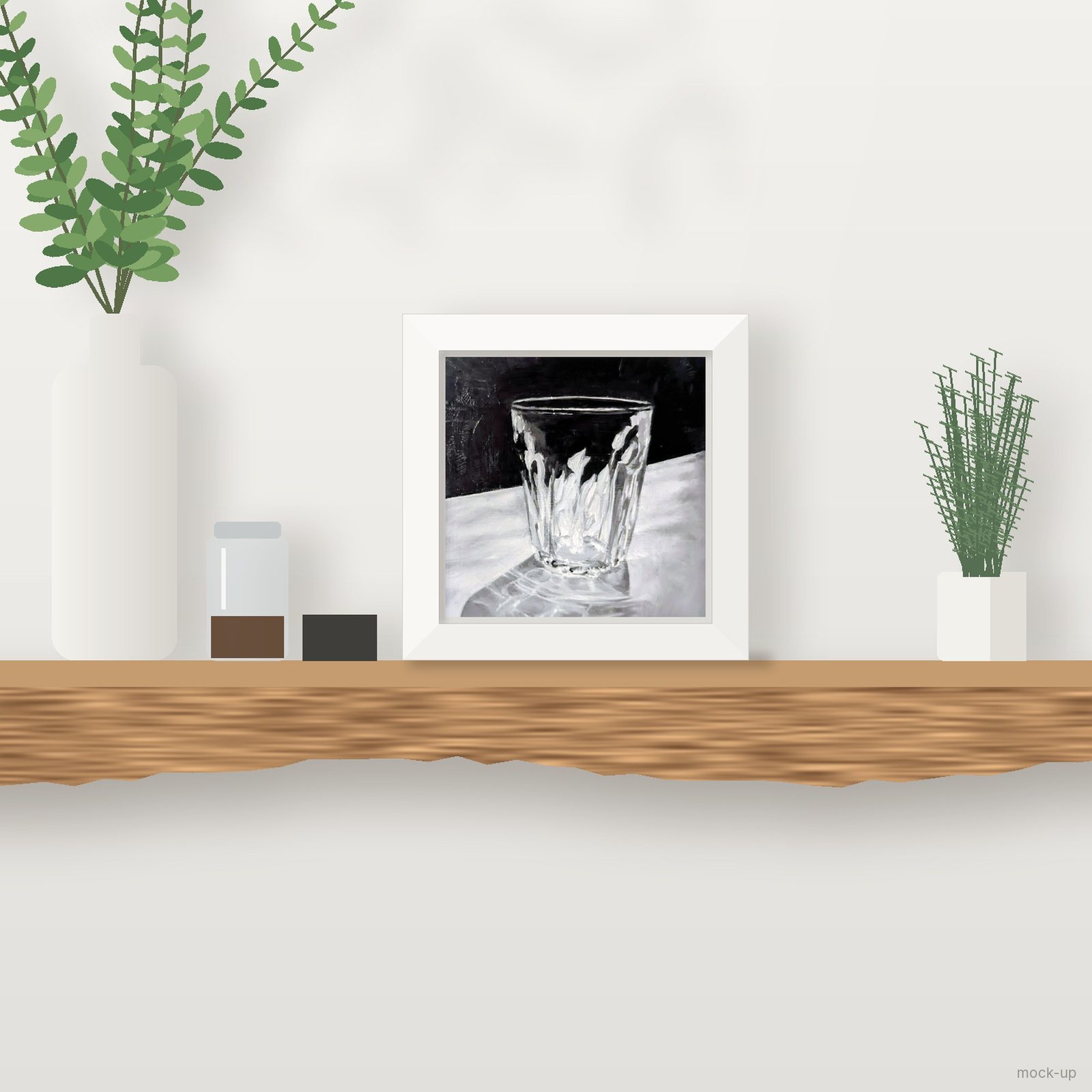 Tumbler: on a shelf, for scale